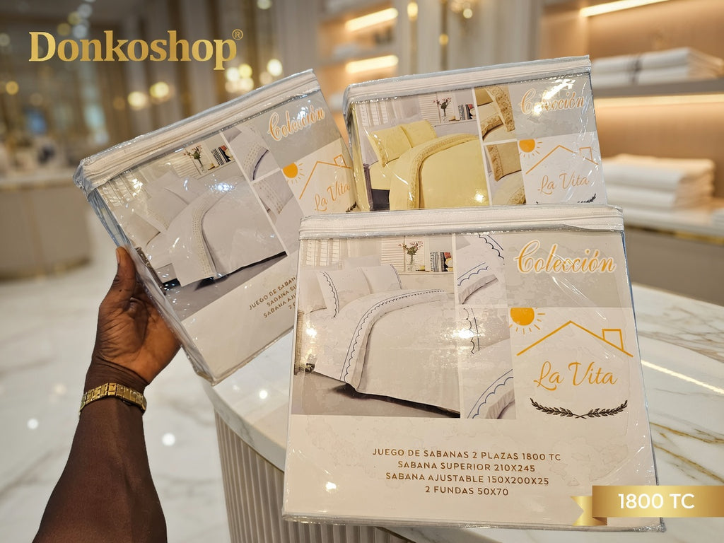 Parure de lit La Vita Collection – 2 places (1800 TC)