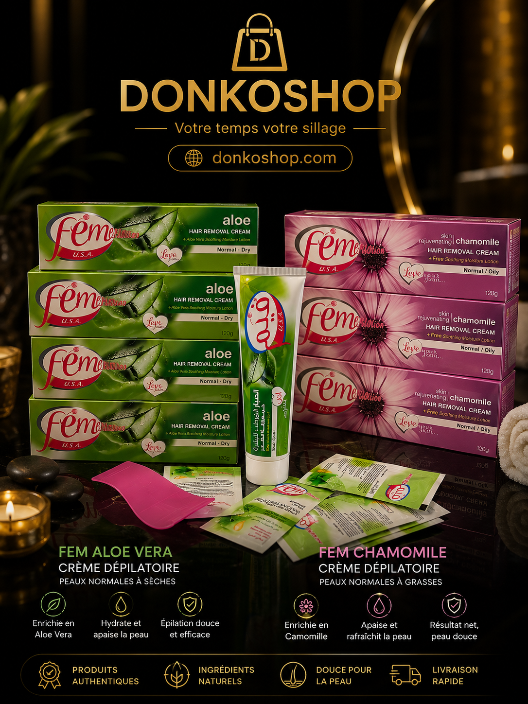 Crème Dépilatoire – Aloe Vera & Camomille